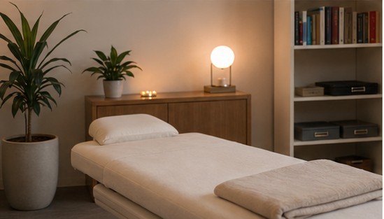 Behandlungsraum in der Gesundheitspraxis im Nürbanum
