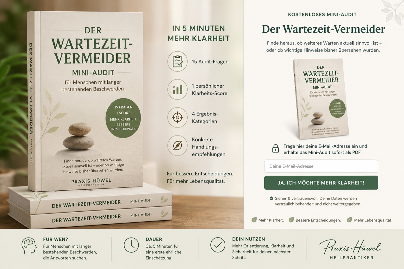 Der Wartezeit-Vermeider – Mini-Audit: 15 Fragen, 1 Klarheits-Score, 4 Ergebnis-Kategorien